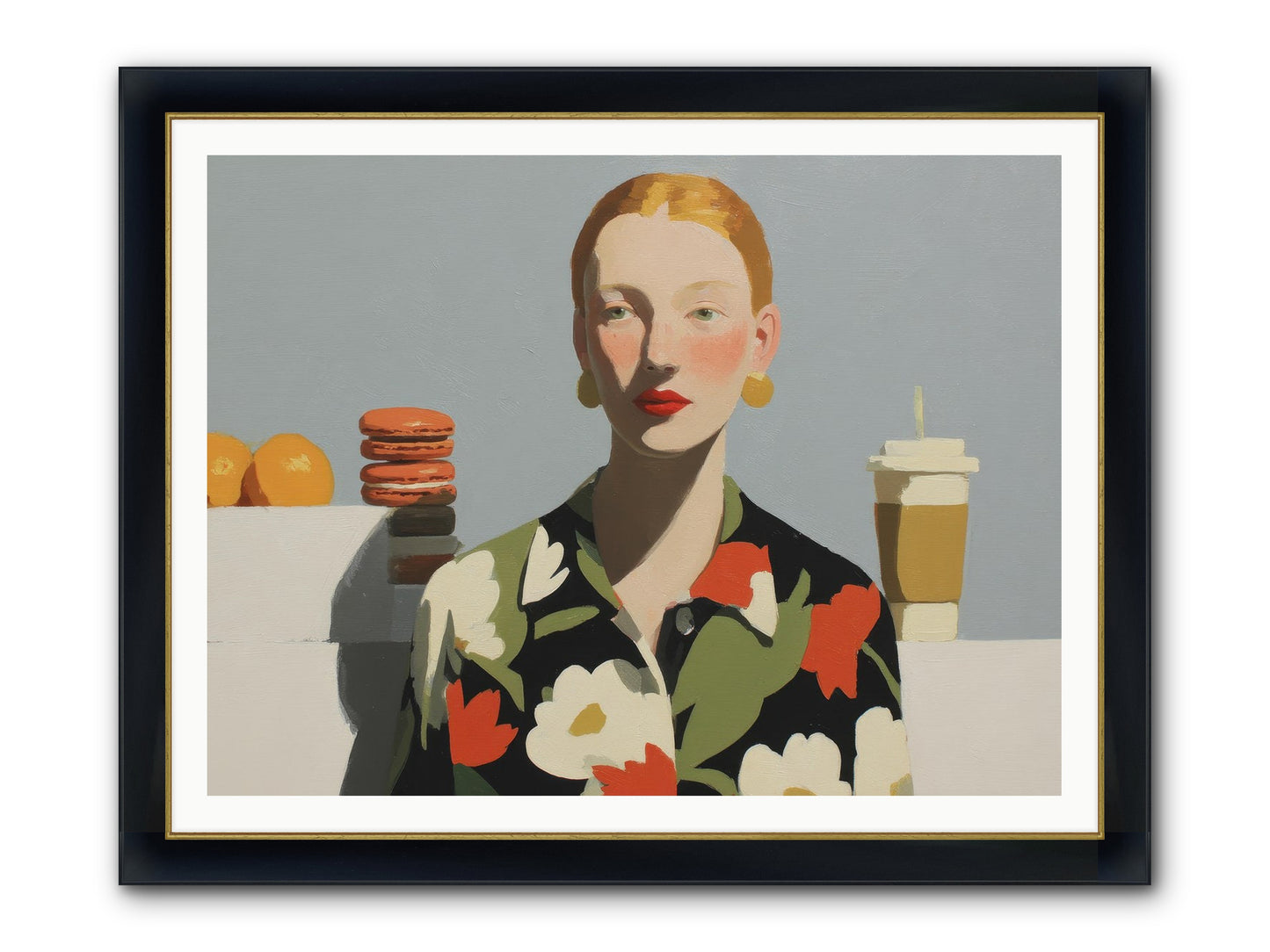 Solitude’s Glow Framed Print - Wide Black w/Gold 48x36