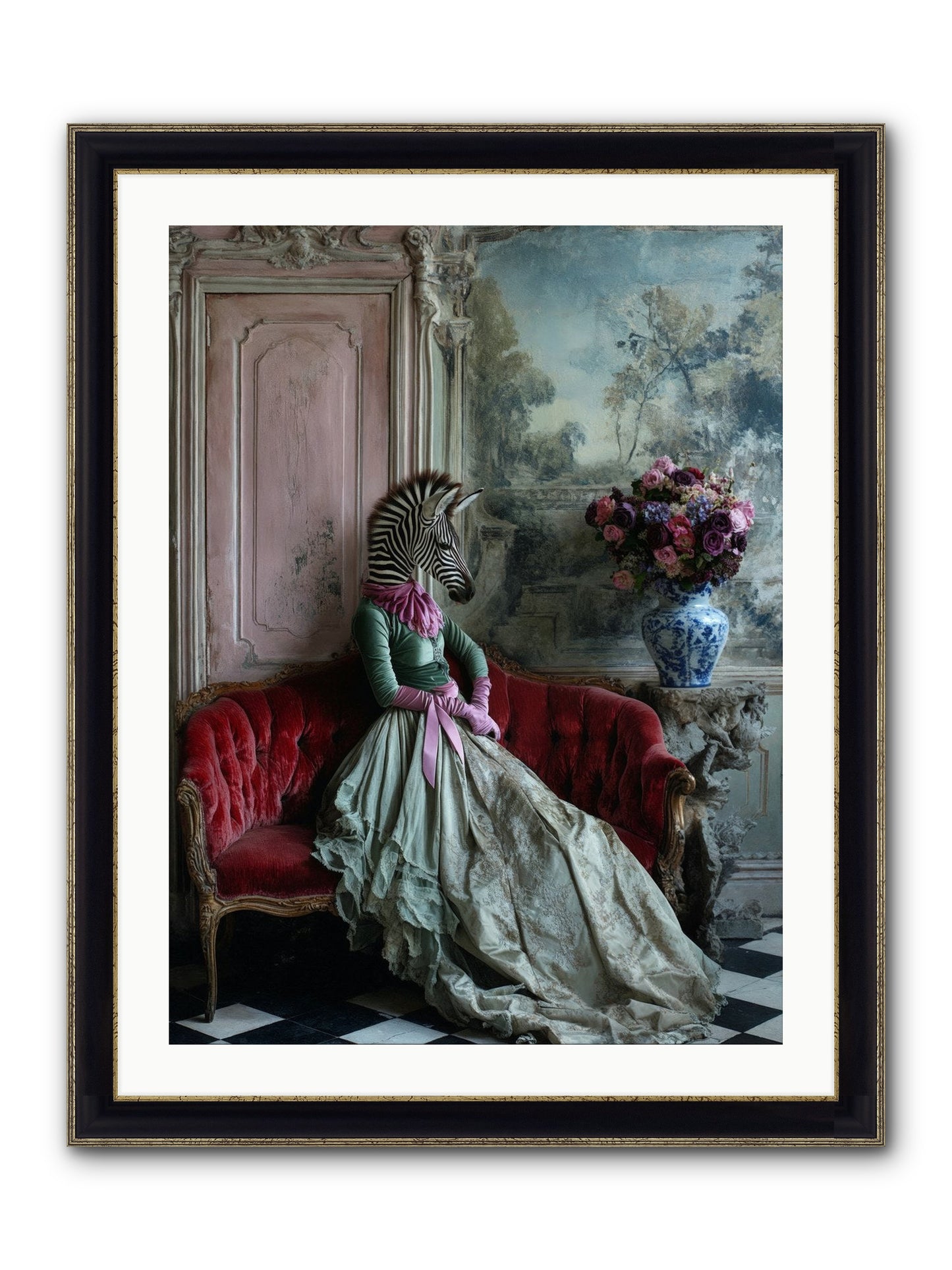 Some Hearts Hold Stars Framed Print - Black & Gold 24x32