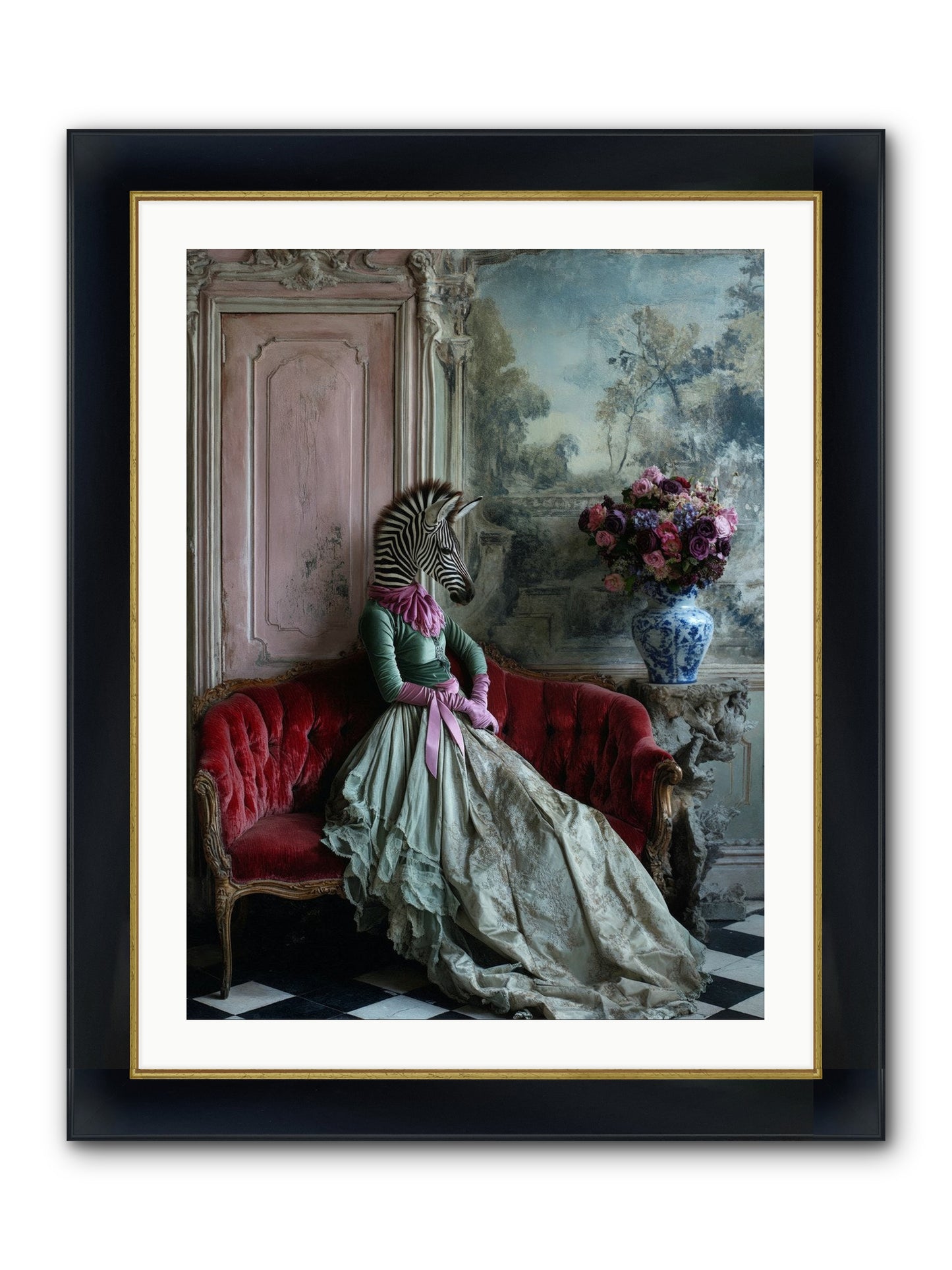 Some Hearts Hold Stars Framed Print - Wide Black w/Gold 24x32