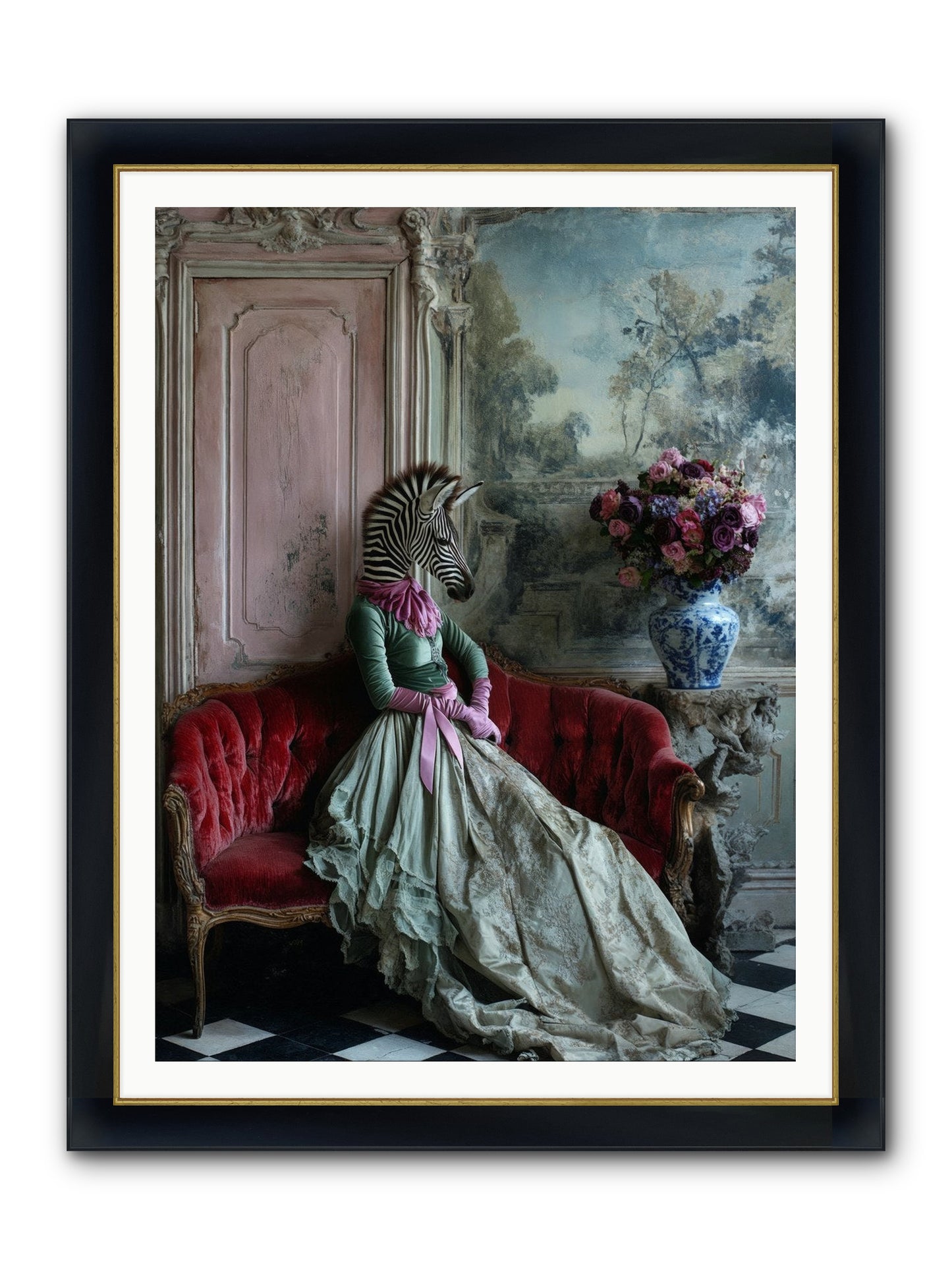 Some Hearts Hold Stars Framed Print - Wide Black w/Gold 36x48