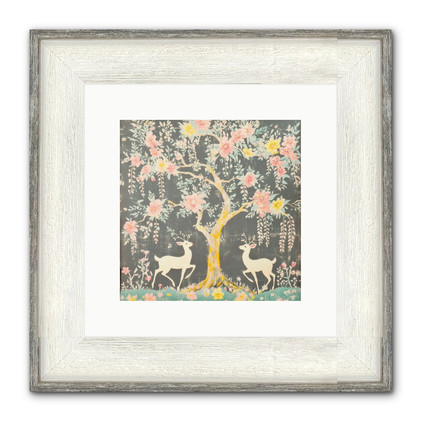 Some Joy Falls Soft Framed Print - Driftwood White 10x10