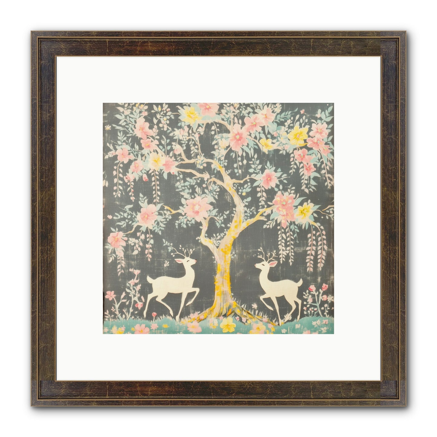 Some Joy Falls Soft Framed Print - Slimwoods Black/Gold 10x10