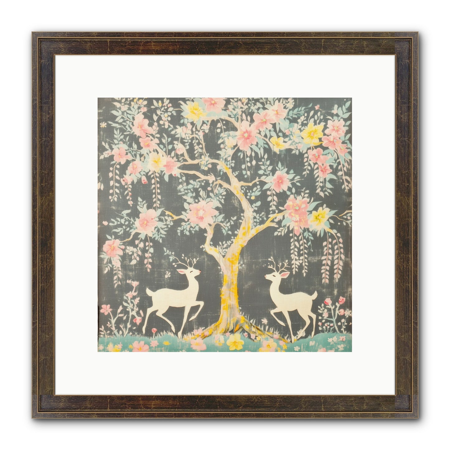 Some Joy Falls Soft Framed Print - Slimwoods Black/Gold 12x12