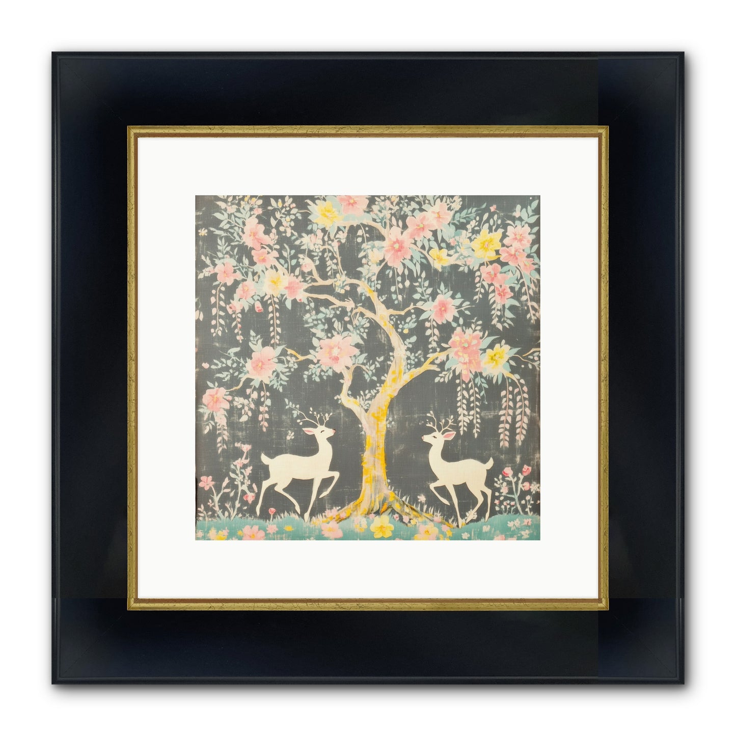 Some Joy Falls Soft Framed Print - Wide Black w/Gold 12x12