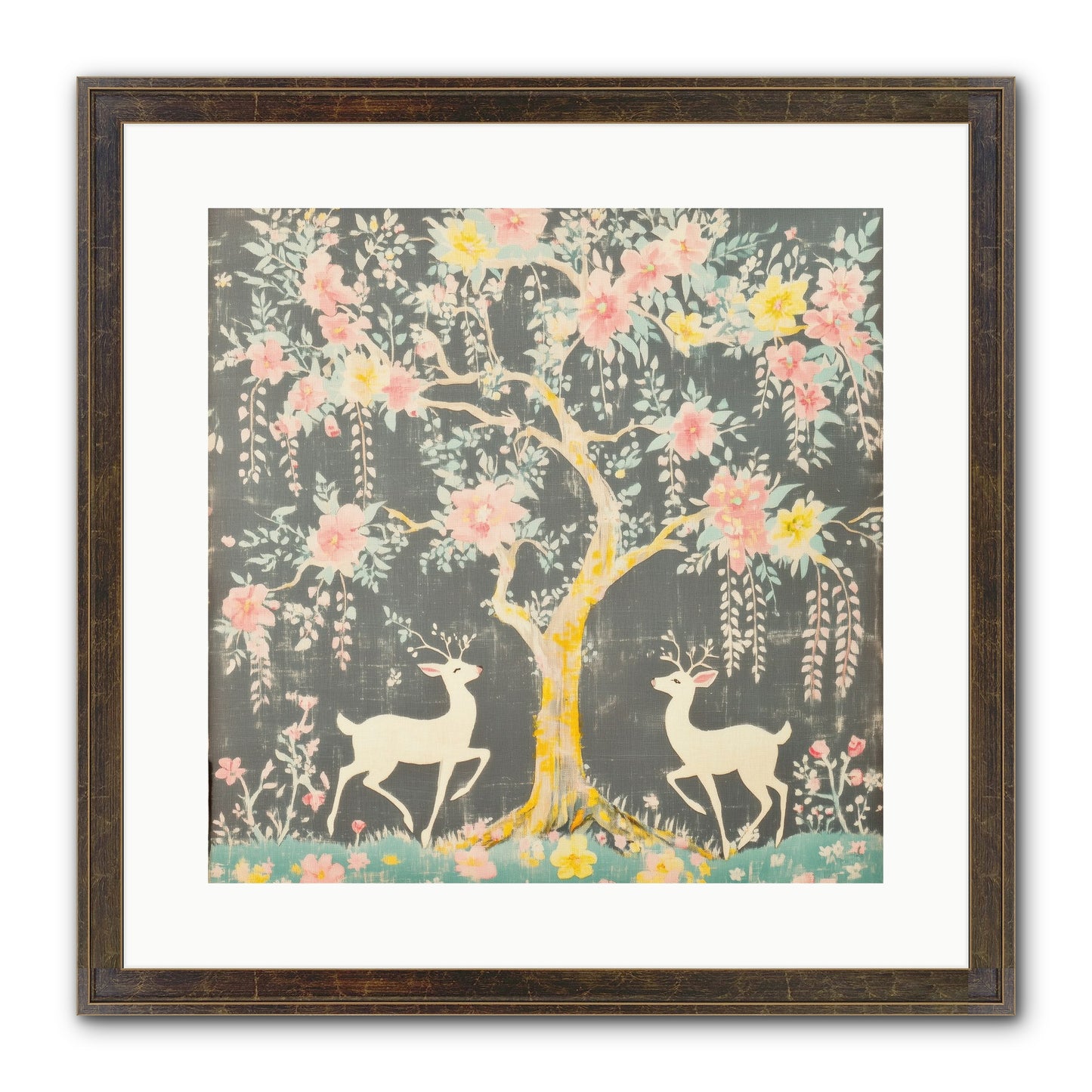 Some Joy Falls Soft Framed Print - Slimwoods Black/Gold 16x16