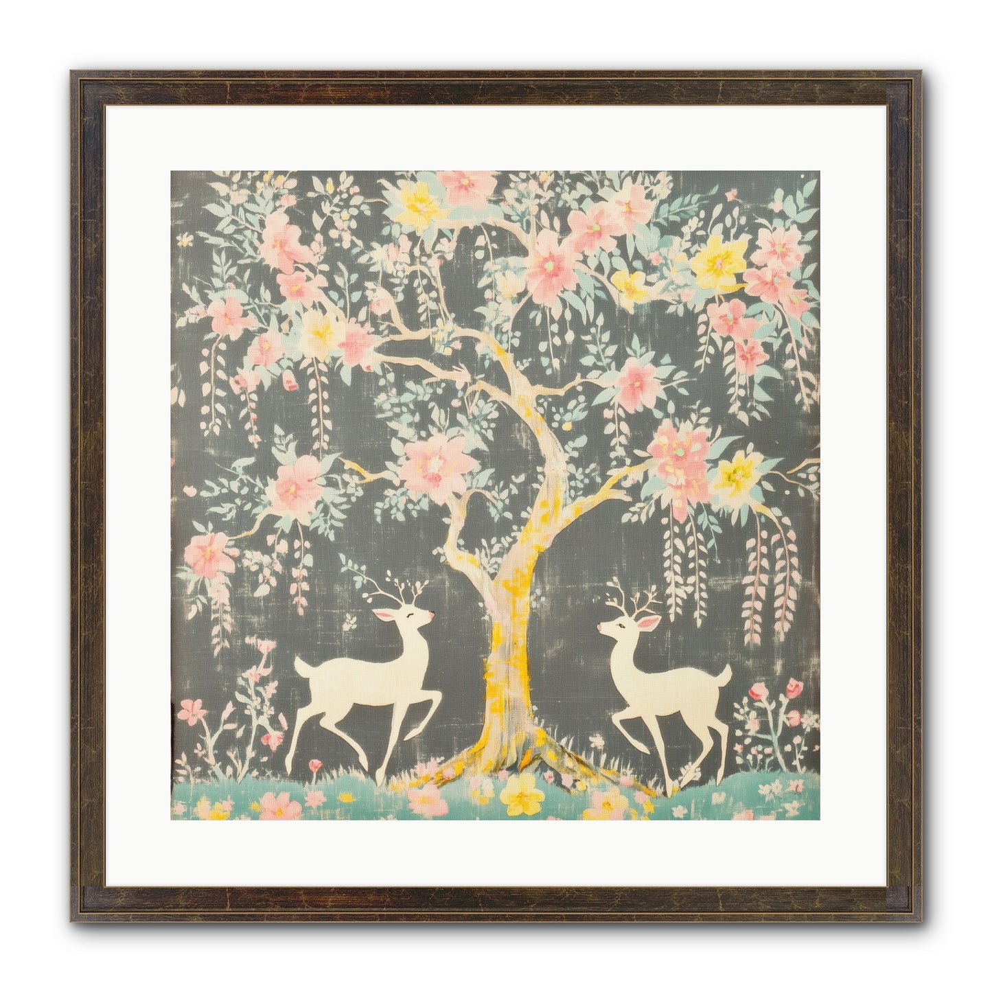 Some Joy Falls Soft Framed Print - Slimwoods Black/Gold 20x20