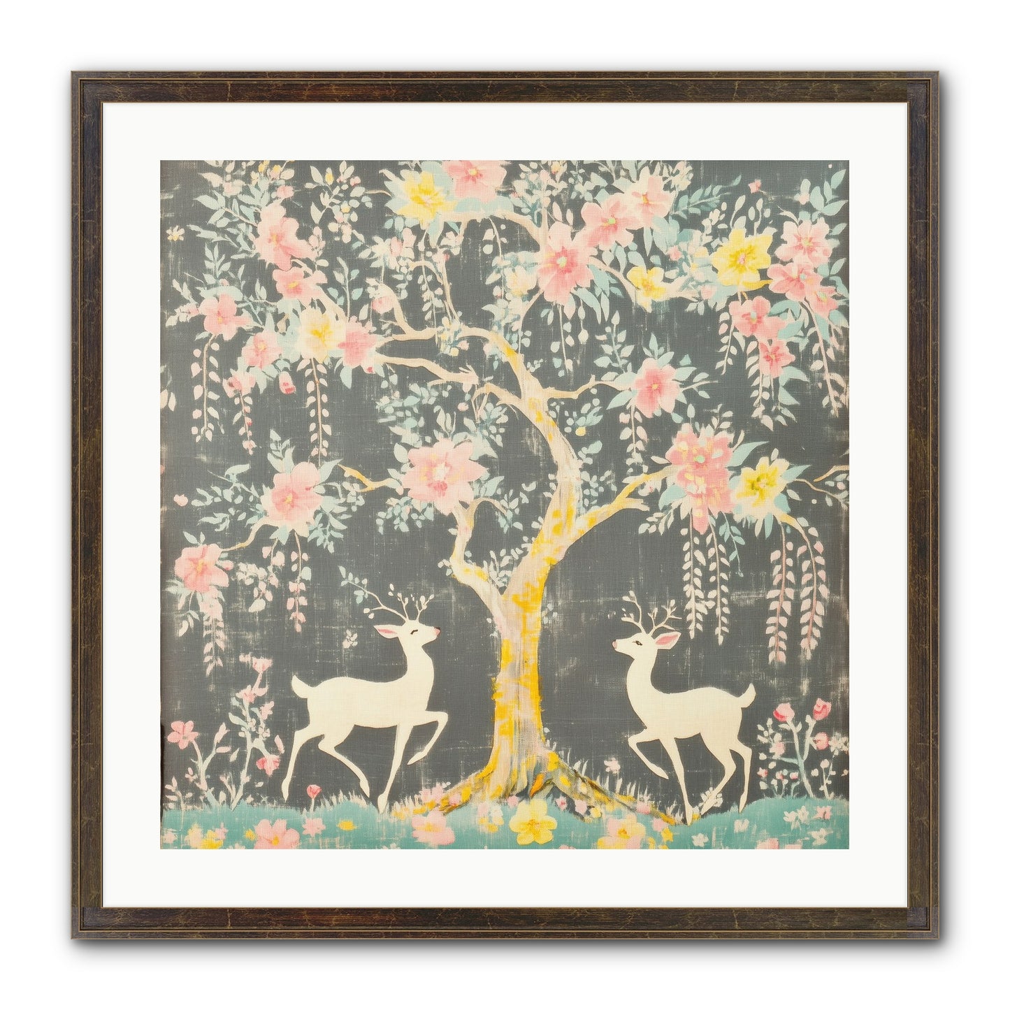 Some Joy Falls Soft Framed Print - Slimwoods Black/Gold 24x24