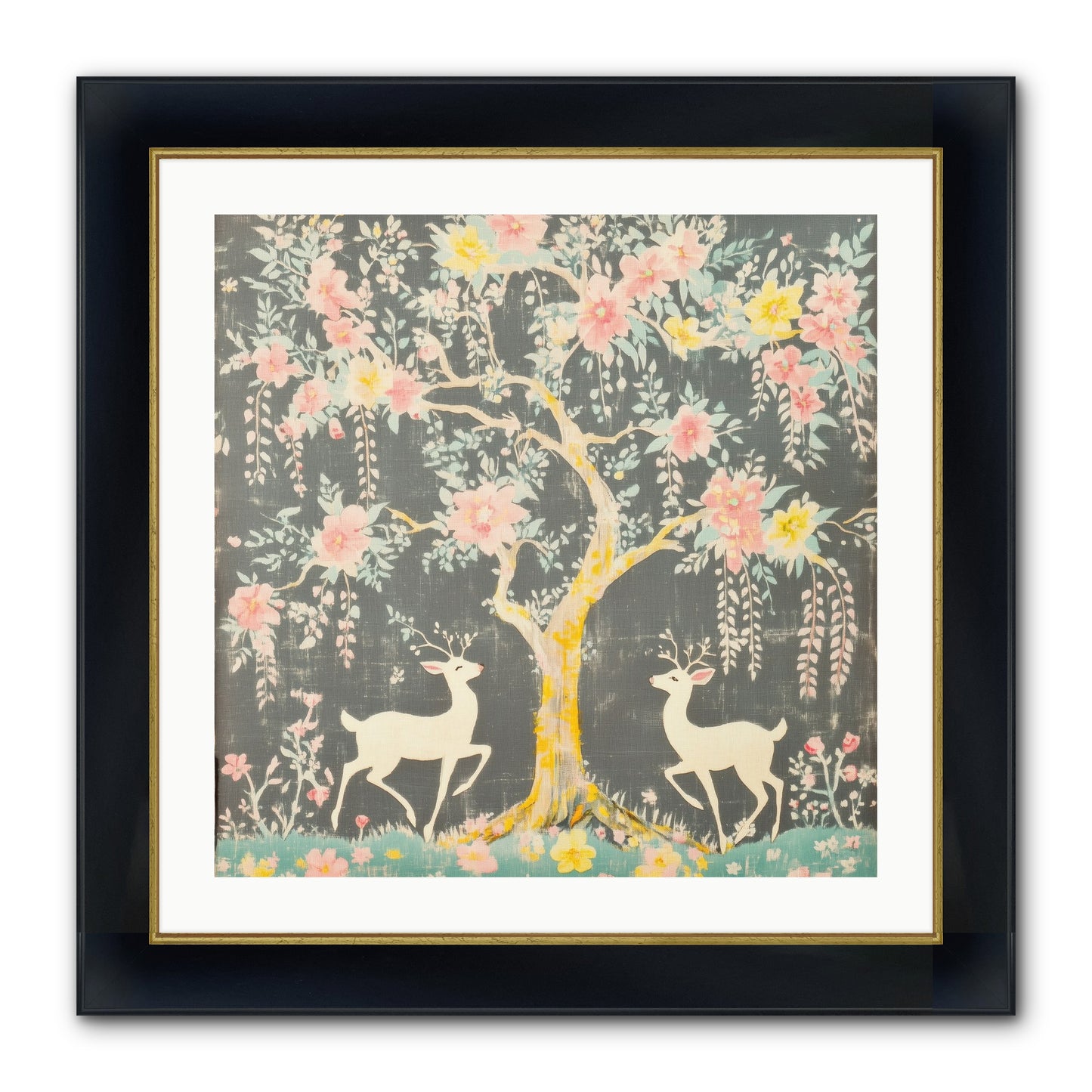 Some Joy Falls Soft Framed Print - Wide Black w/Gold 24x24