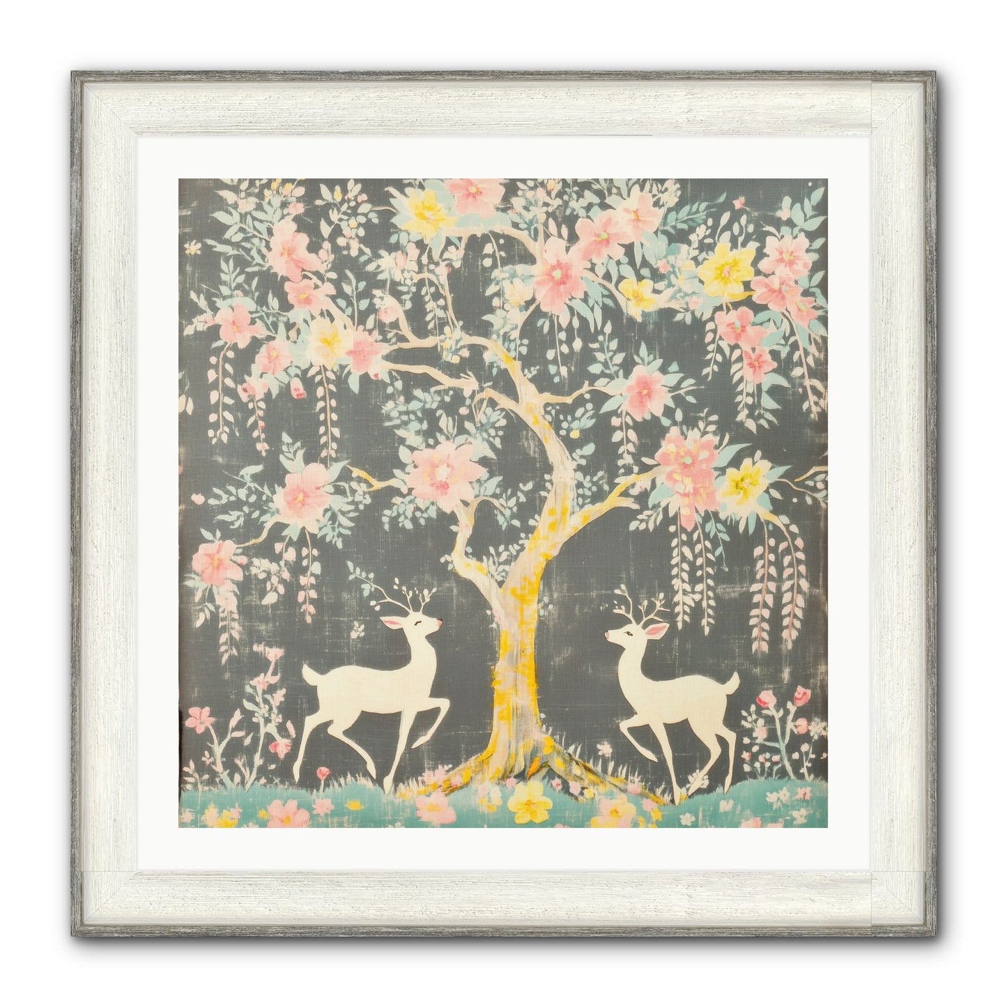 Some Joy Falls Soft Framed Print - Driftwood White 30x30