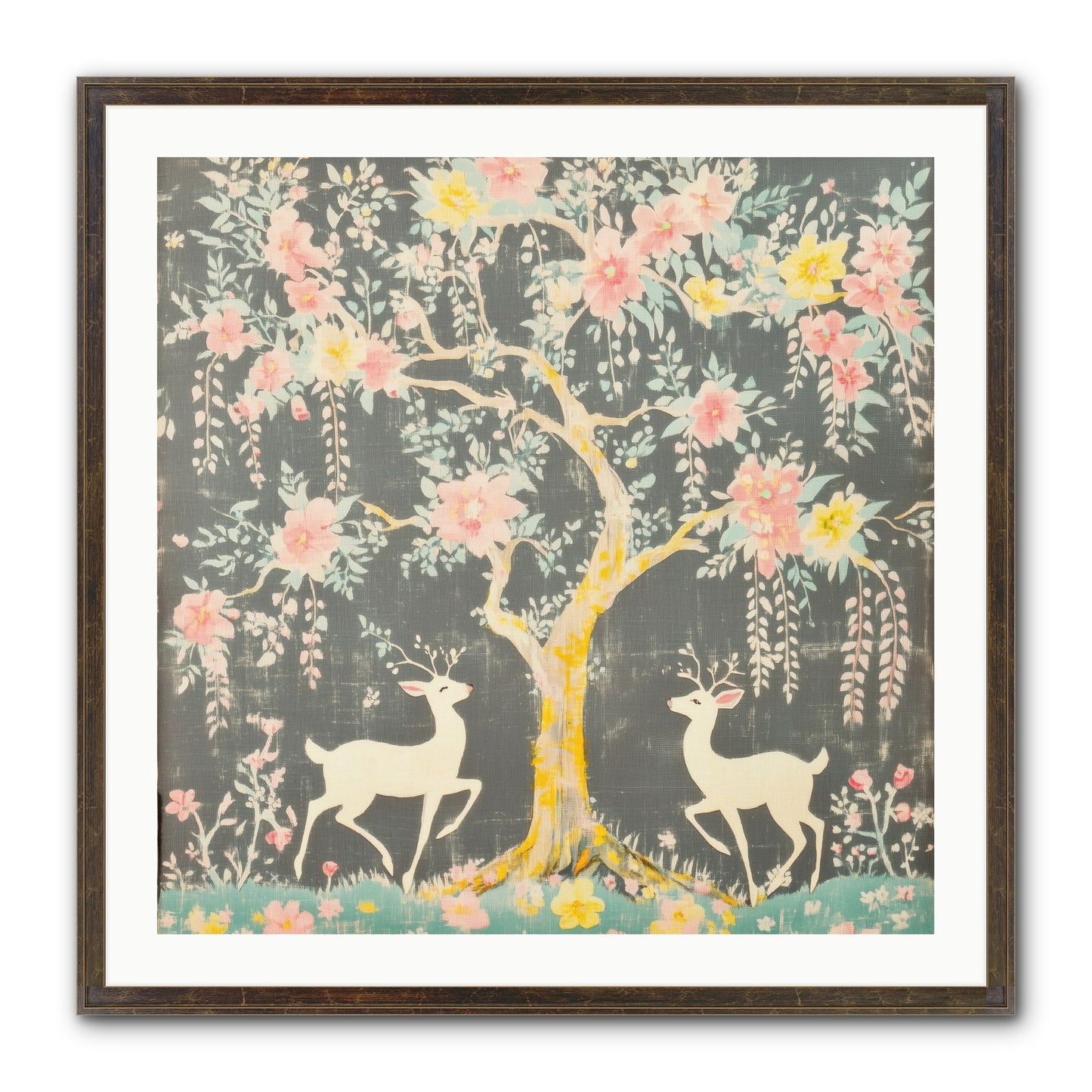 Some Joy Falls Soft Framed Print - Slimwoods Black/Gold 30x30