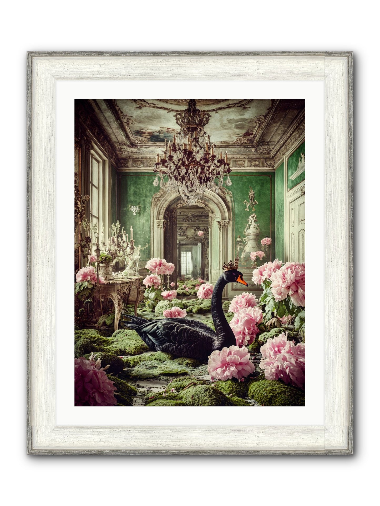 Some Thoughts Wear Wings Framed Print - Driftwood White 24x32