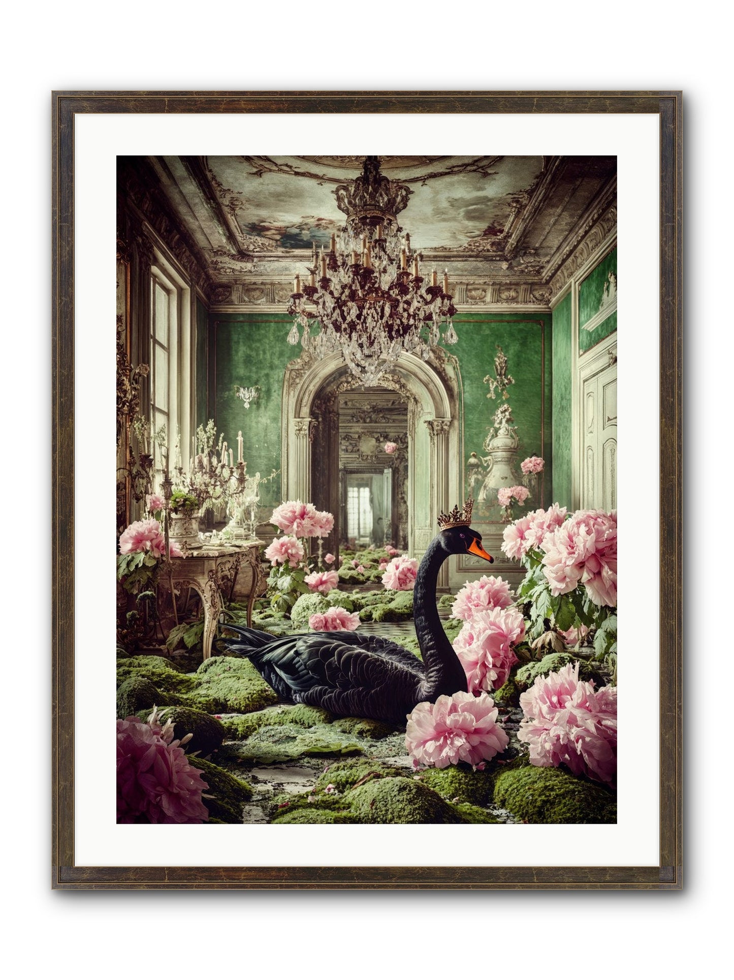 Some Thoughts Wear Wings Framed Print - Slimwoods Black/Gold 24x32