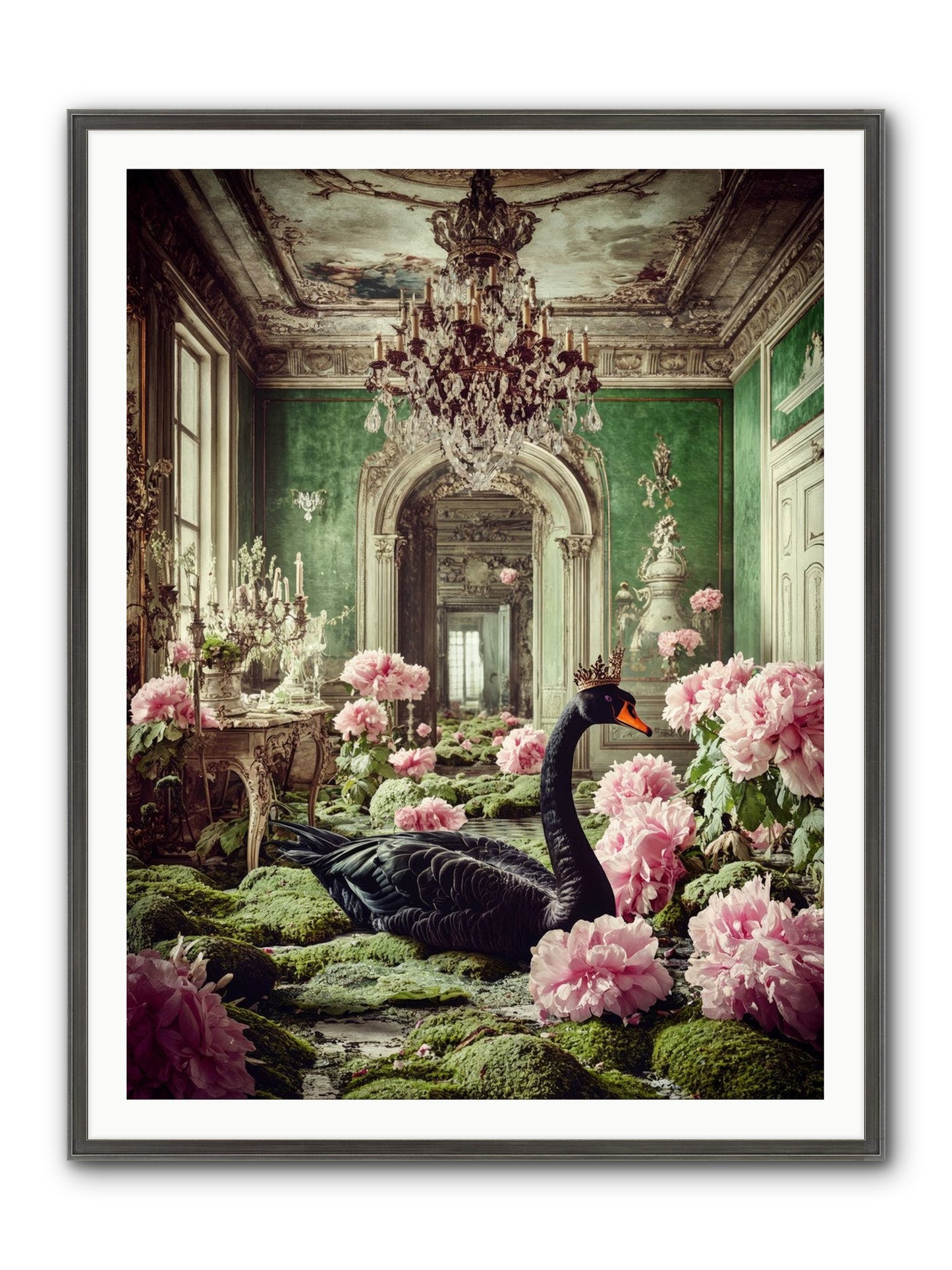 Some Thoughts Wear Wings Framed Print - Slimwoods Black/Silver 36x48