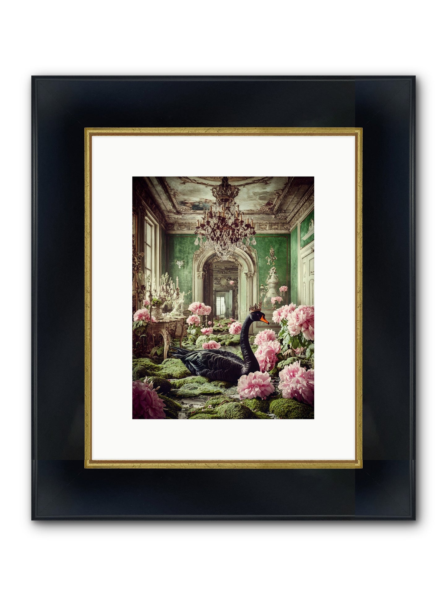 Some Thoughts Wear Wings Framed Print - Wide Black w/Gold 9x12