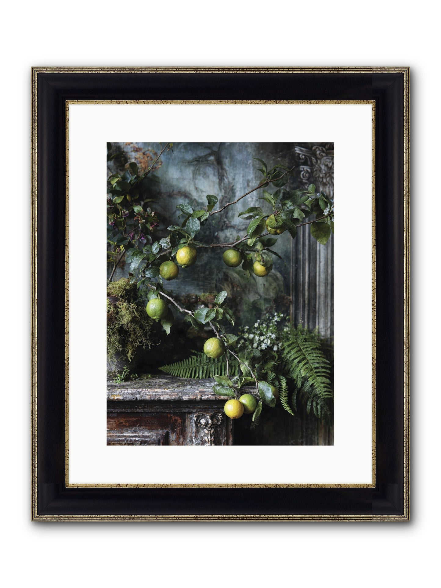 Somerset Framed Print - Black & Gold 12x16