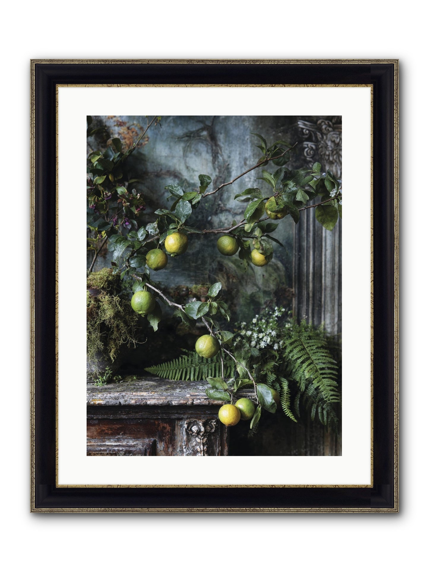Somerset Framed Print - Black & Gold 18x24