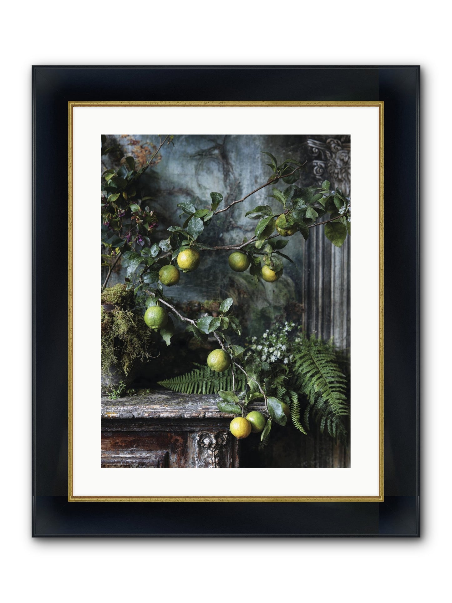 Somerset Framed Print - Wide Black w/Gold 18x24