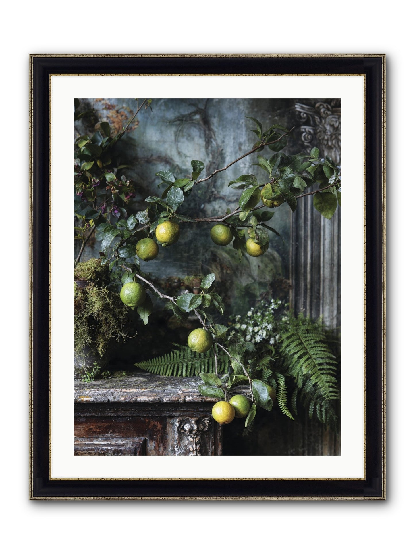 Somerset Framed Print - Black & Gold 24x32