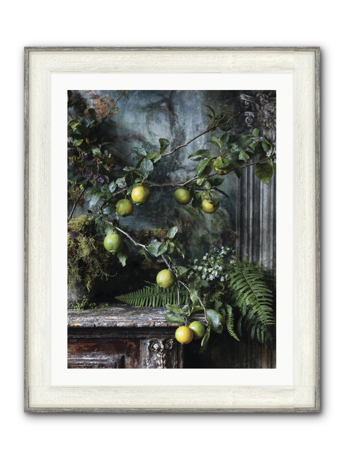 Somerset Framed Print - Driftwood White 24x32