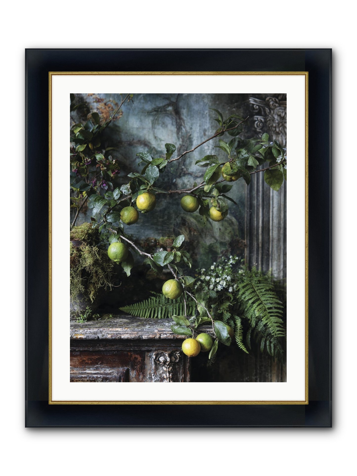 Somerset Framed Print - Wide Black w/Gold 24x32