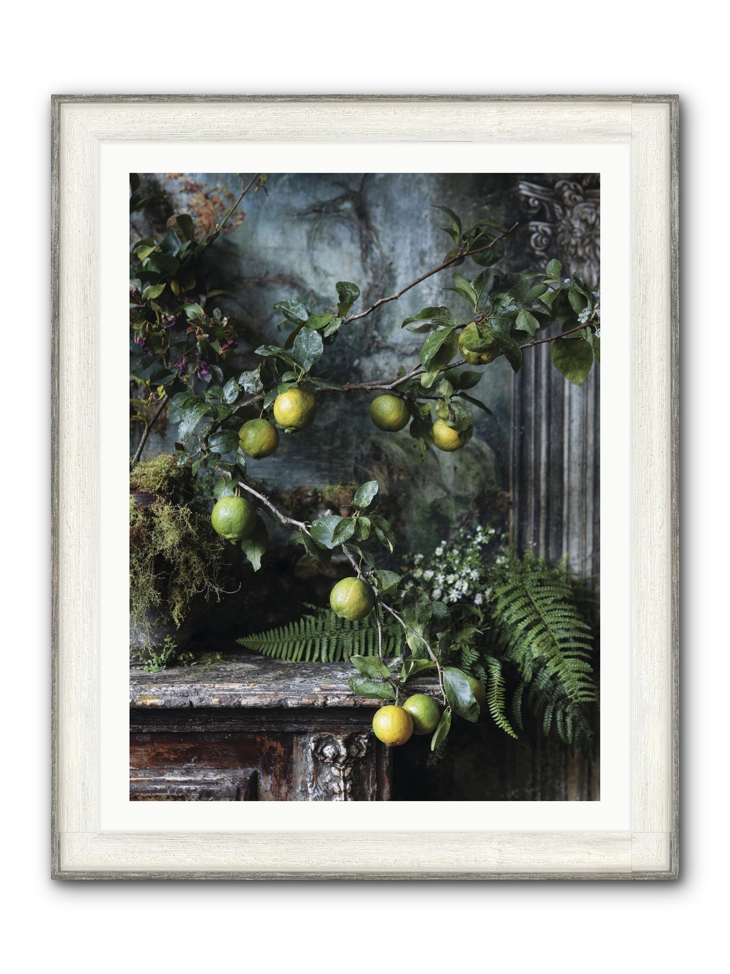 Somerset Framed Print - Driftwood White 30x40