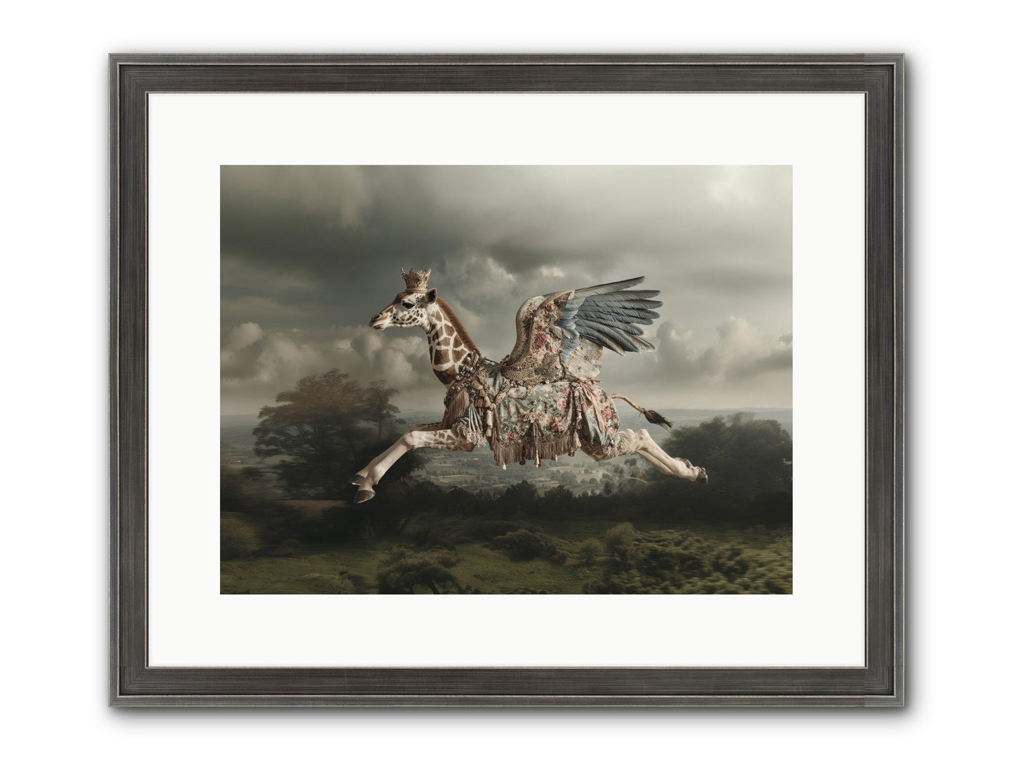 Song For A Golden Field Framed Print - Slimwoods Black/Silver 16x12