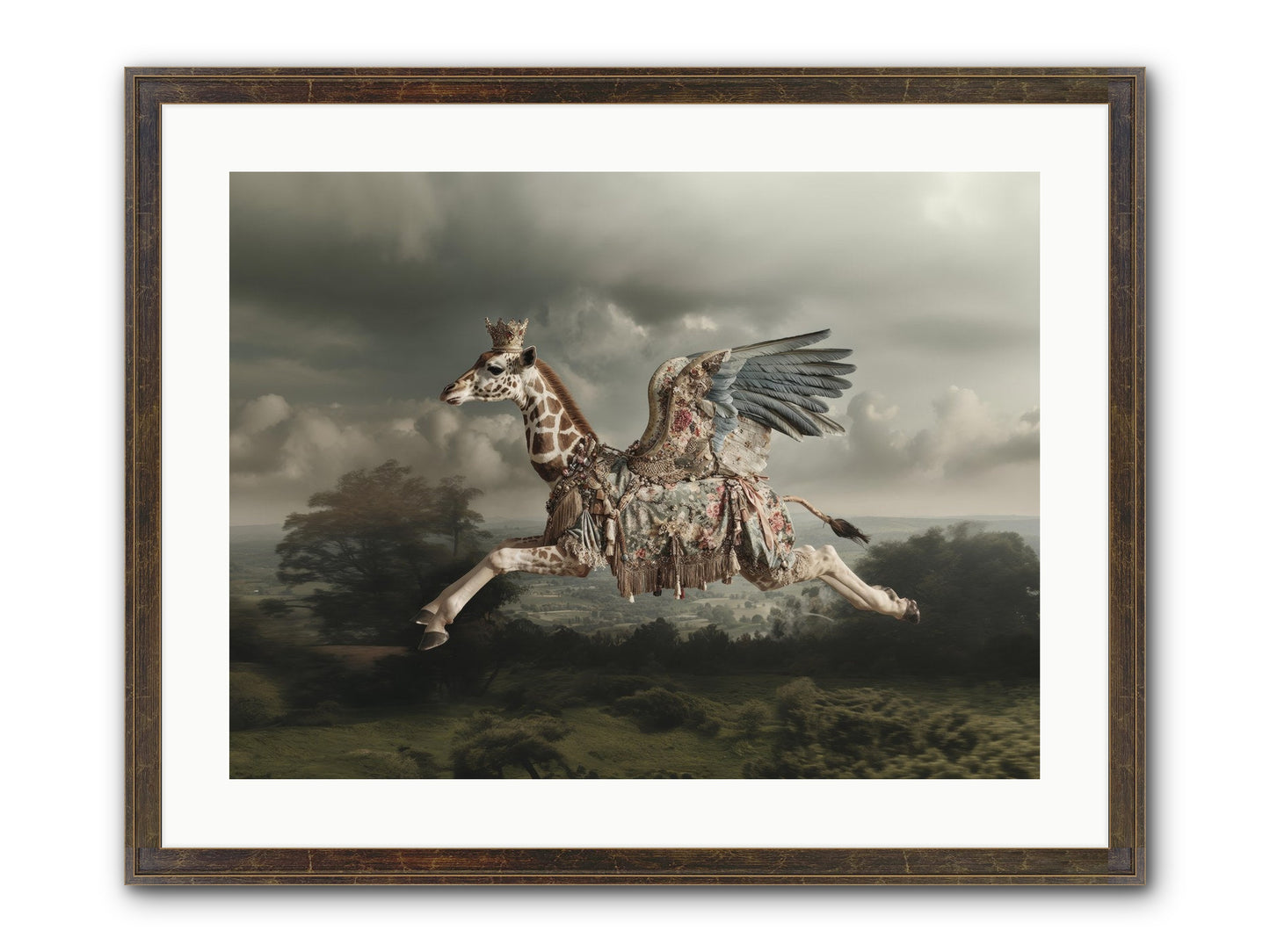 Song For A Golden Field Framed Print - Slimwoods Black/Gold 24x18