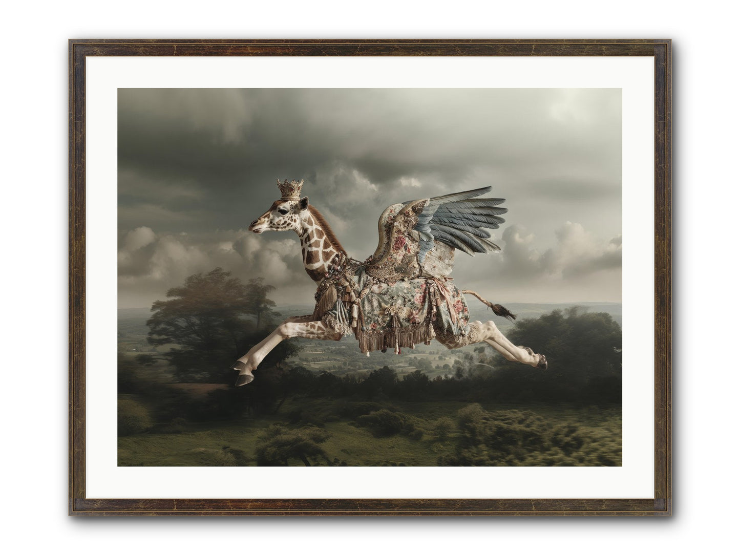 Song For A Golden Field Framed Print - Slimwoods Black/Gold 32x24