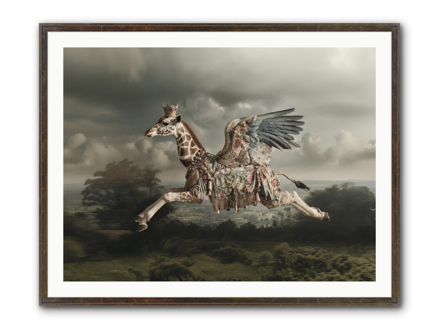 Song For A Golden Field Framed Print - Slimwoods Black/Gold 40x30