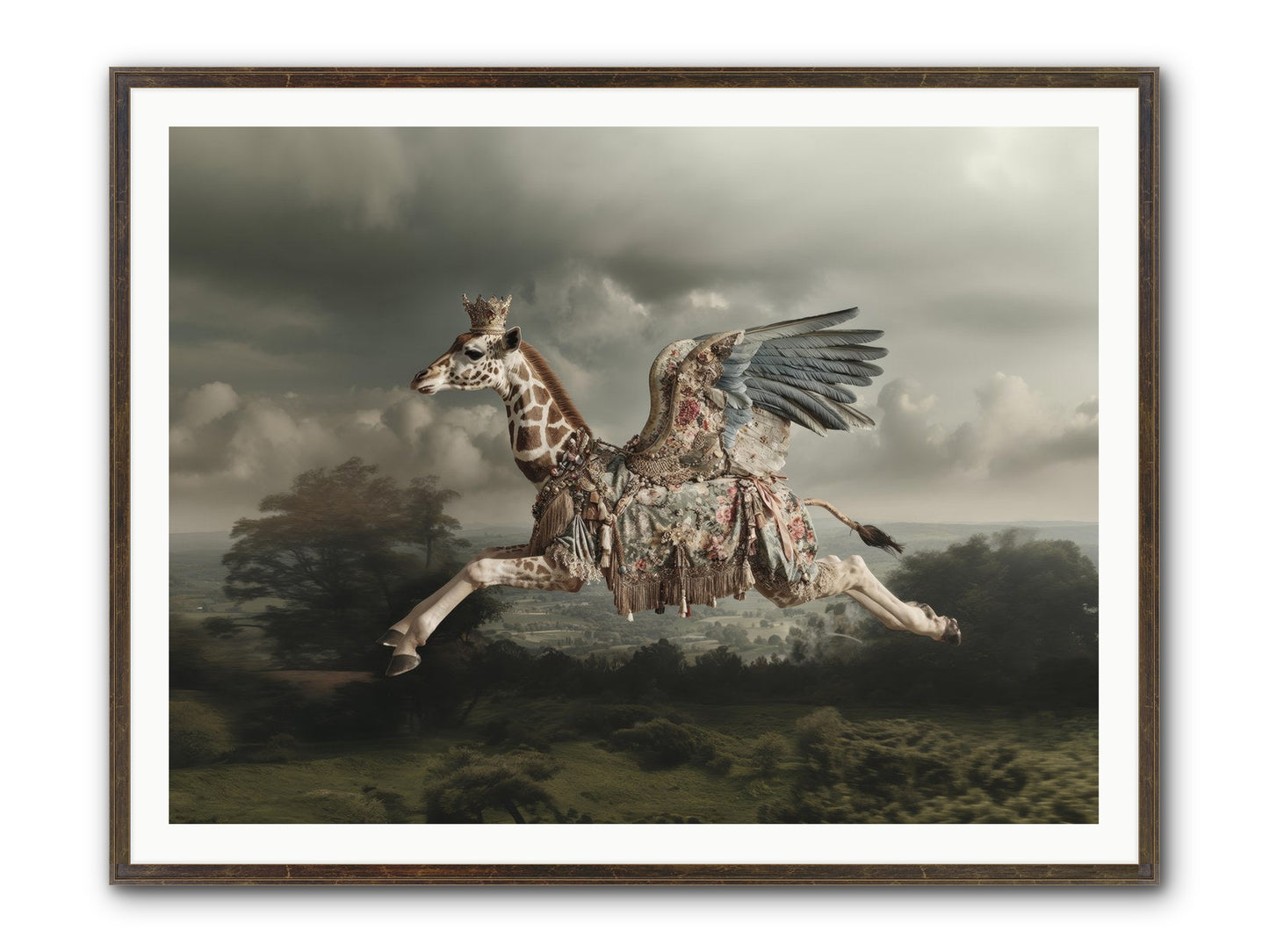 Song For A Golden Field Framed Print - Slimwoods Black/Gold 48x36
