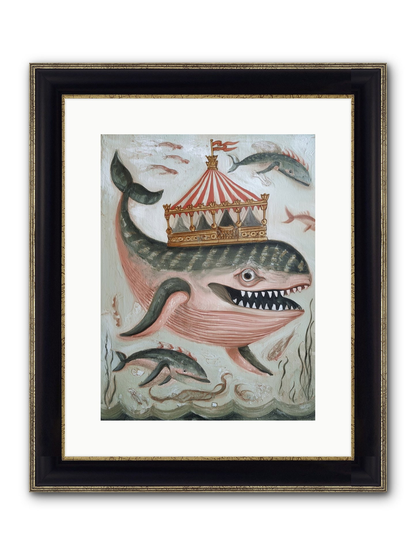 Song Of The Deep Framed Print - Black & Gold 12x16