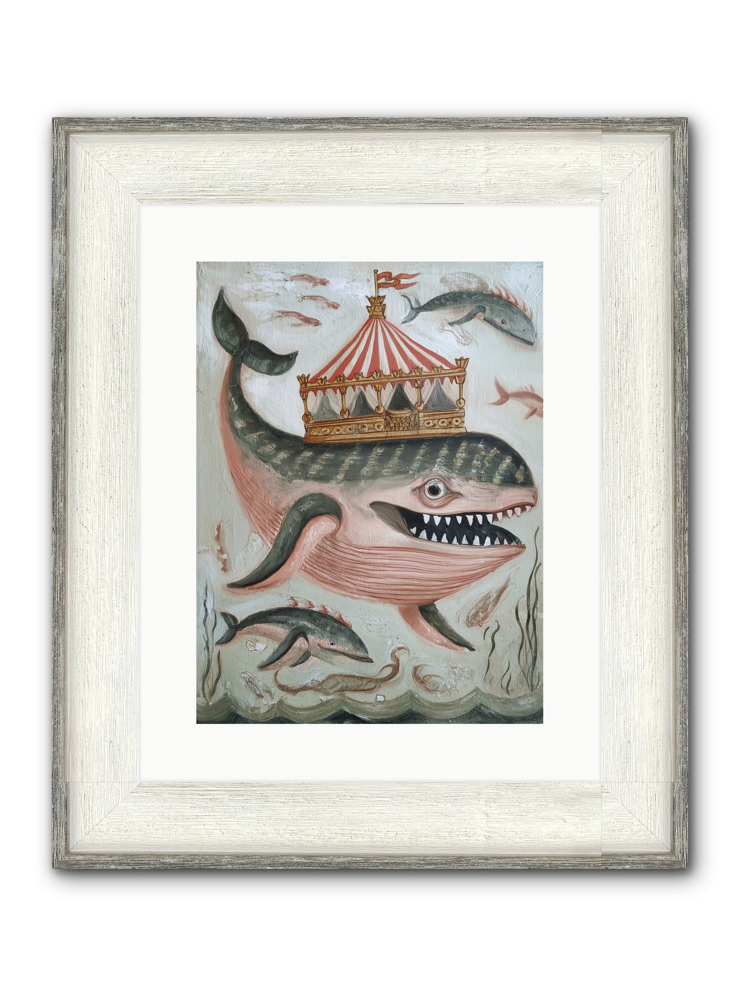 Song Of The Deep Framed Print - Driftwood White 12x16