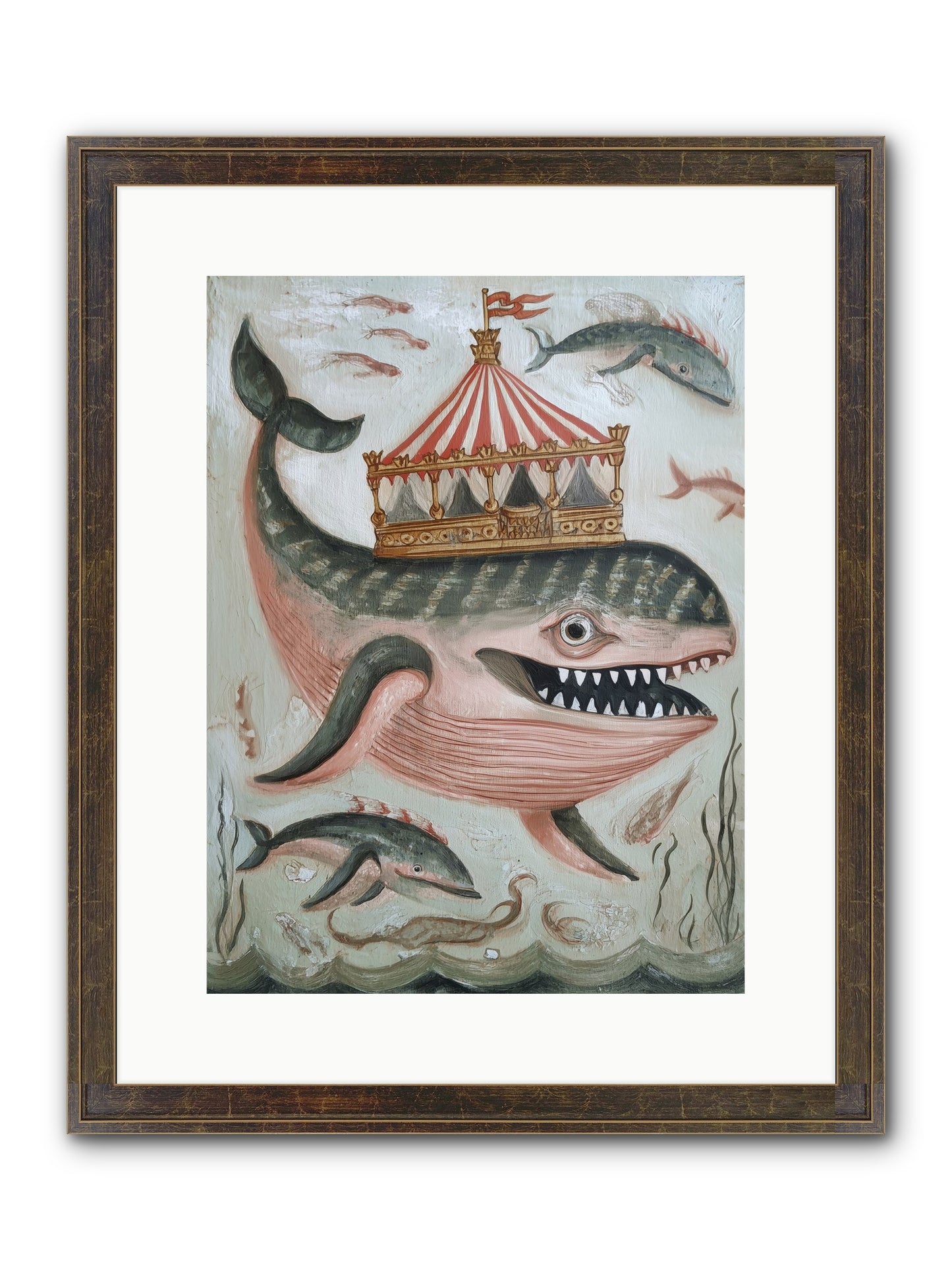 Song Of The Deep Framed Print - Slimwoods Black/Gold 12x16