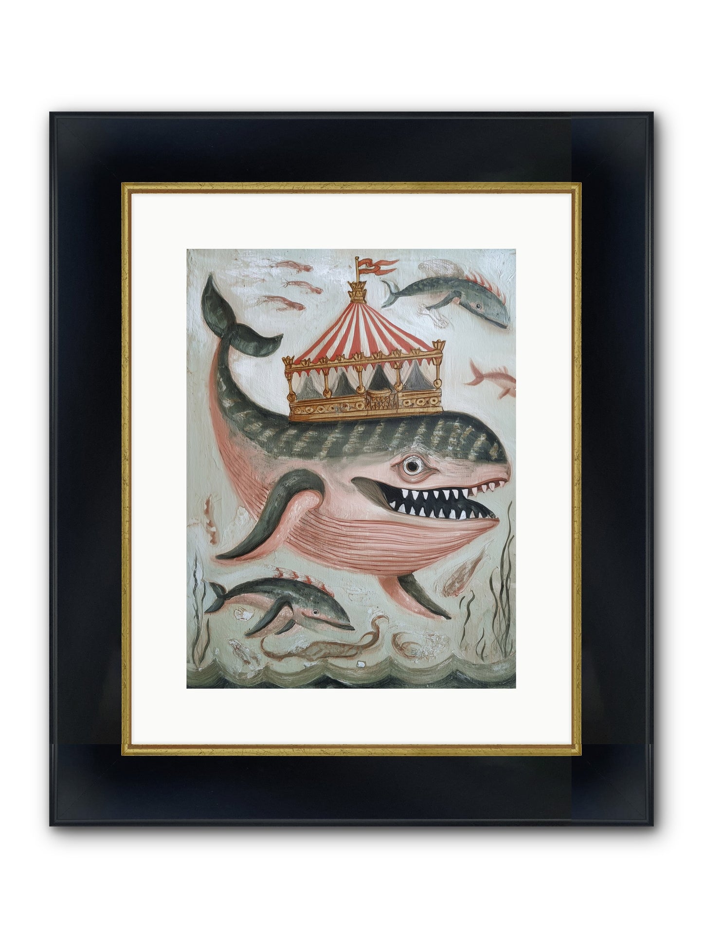 Song Of The Deep Framed Print - Wide Black w/Gold 12x16