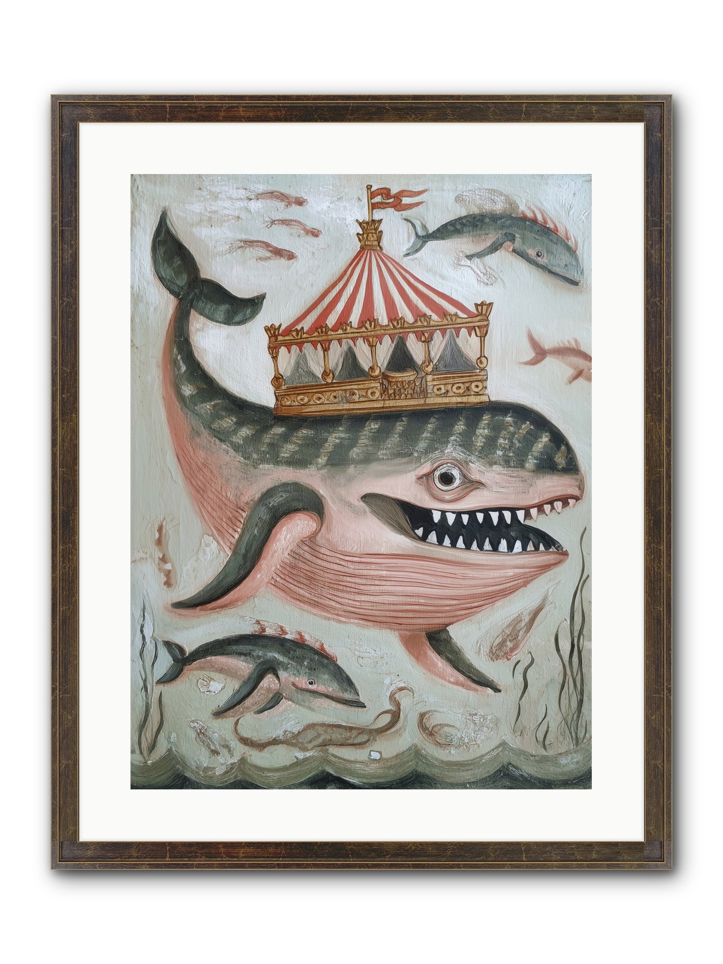 Song Of The Deep Framed Print - Slimwoods Black/Gold 18x24