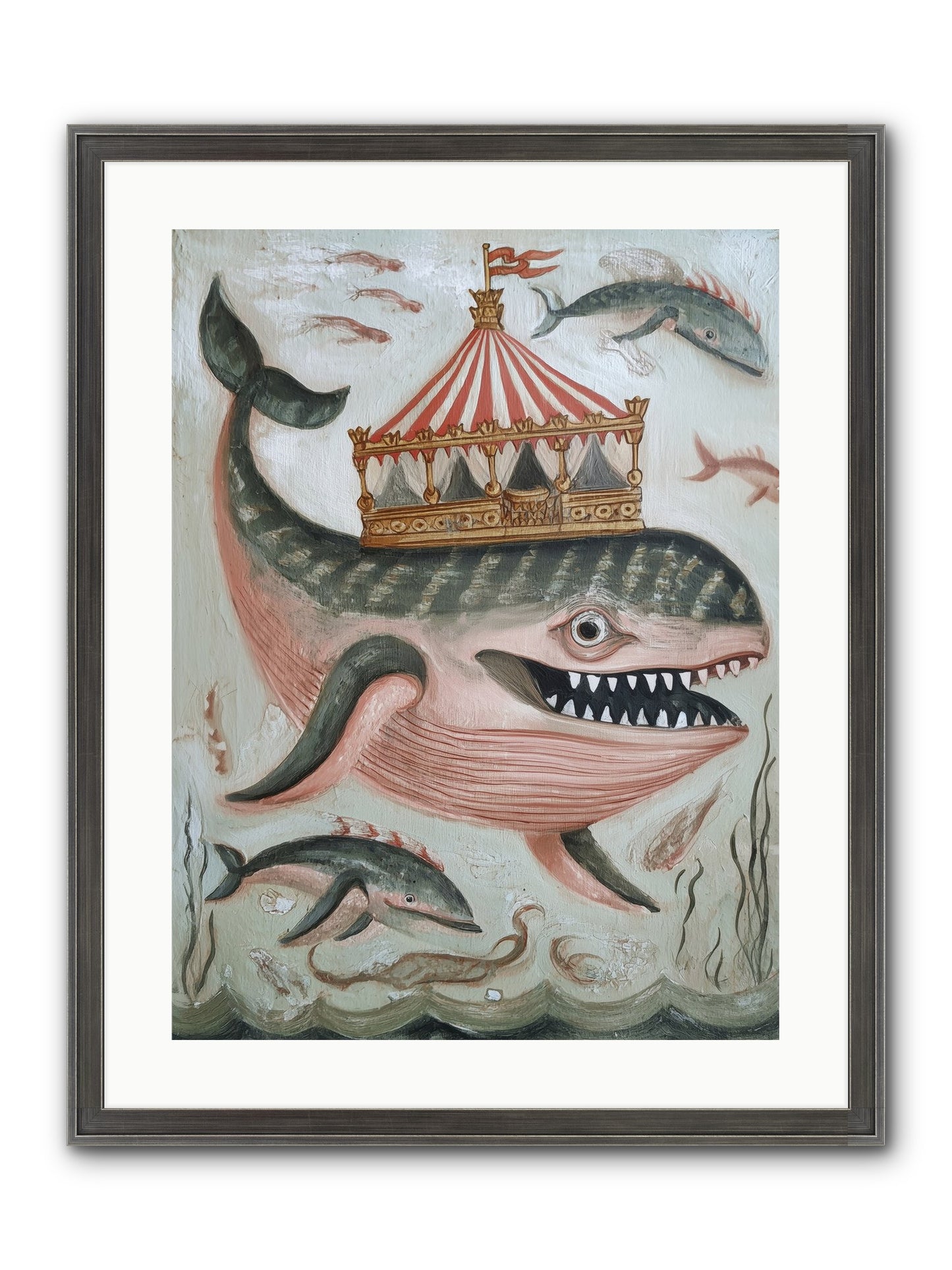 Song Of The Deep Framed Print - Slimwoods Black/Silver 18x24