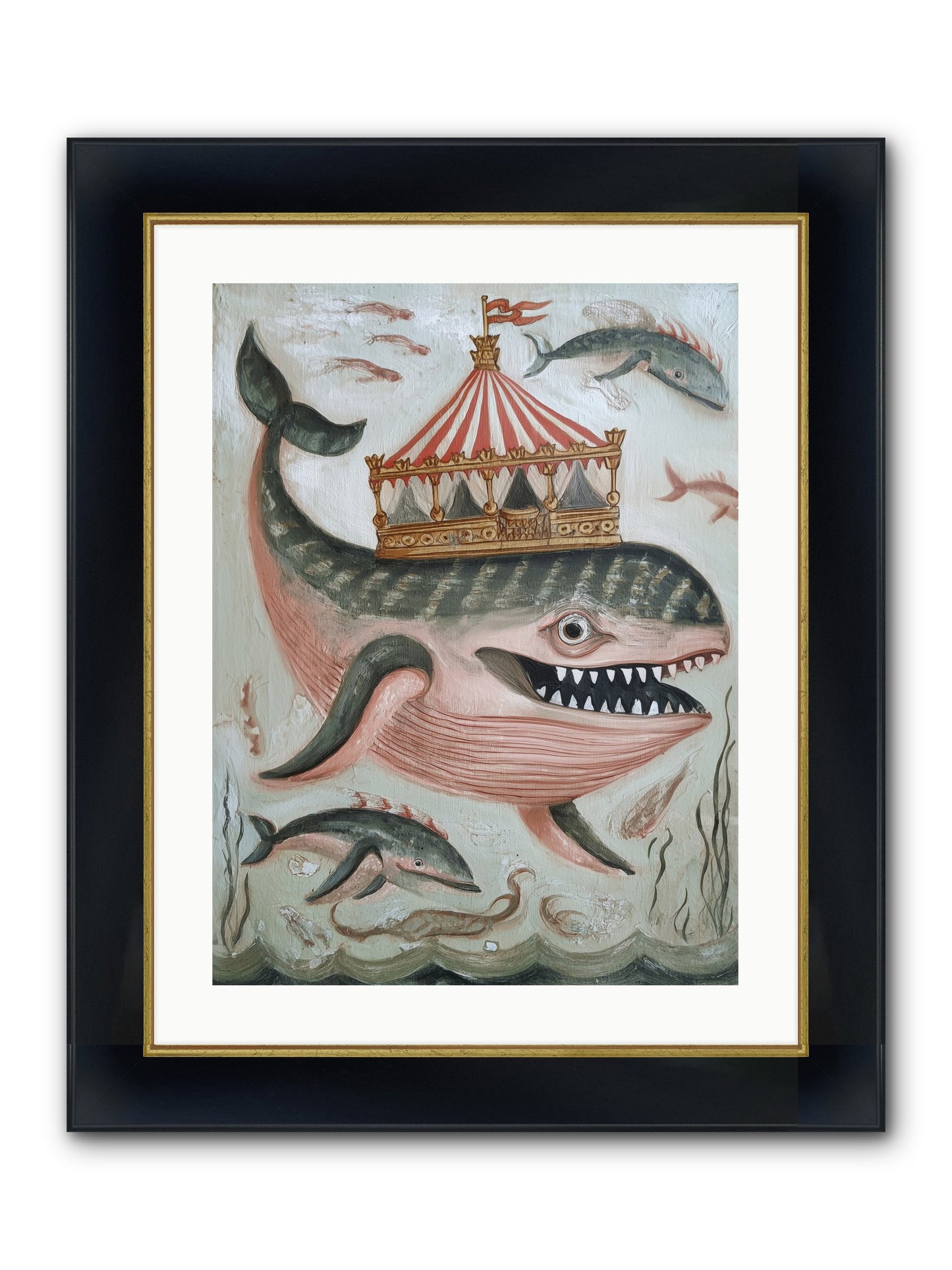 Song Of The Deep Framed Print - Wide Black w/Gold 18x24