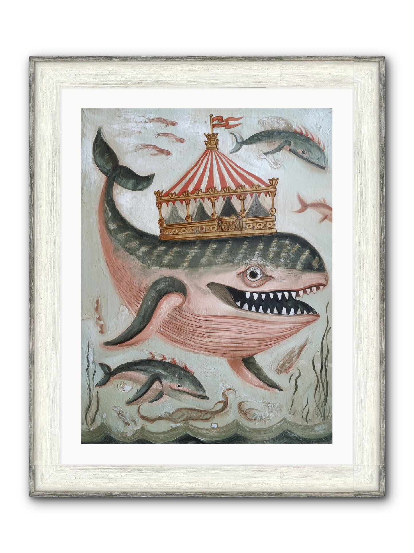 Song Of The Deep Framed Print - Driftwood White 24x32