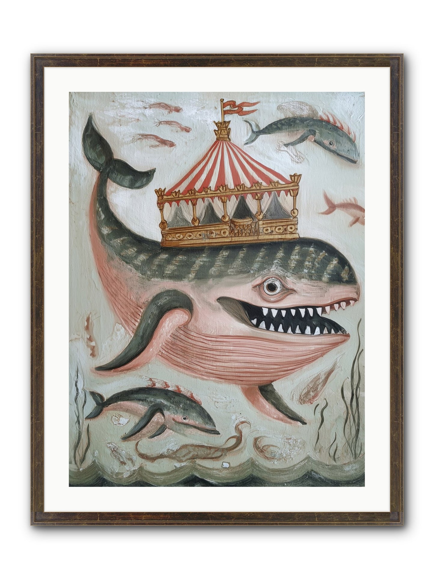 Song Of The Deep Framed Print - Slimwoods Black/Gold 24x32