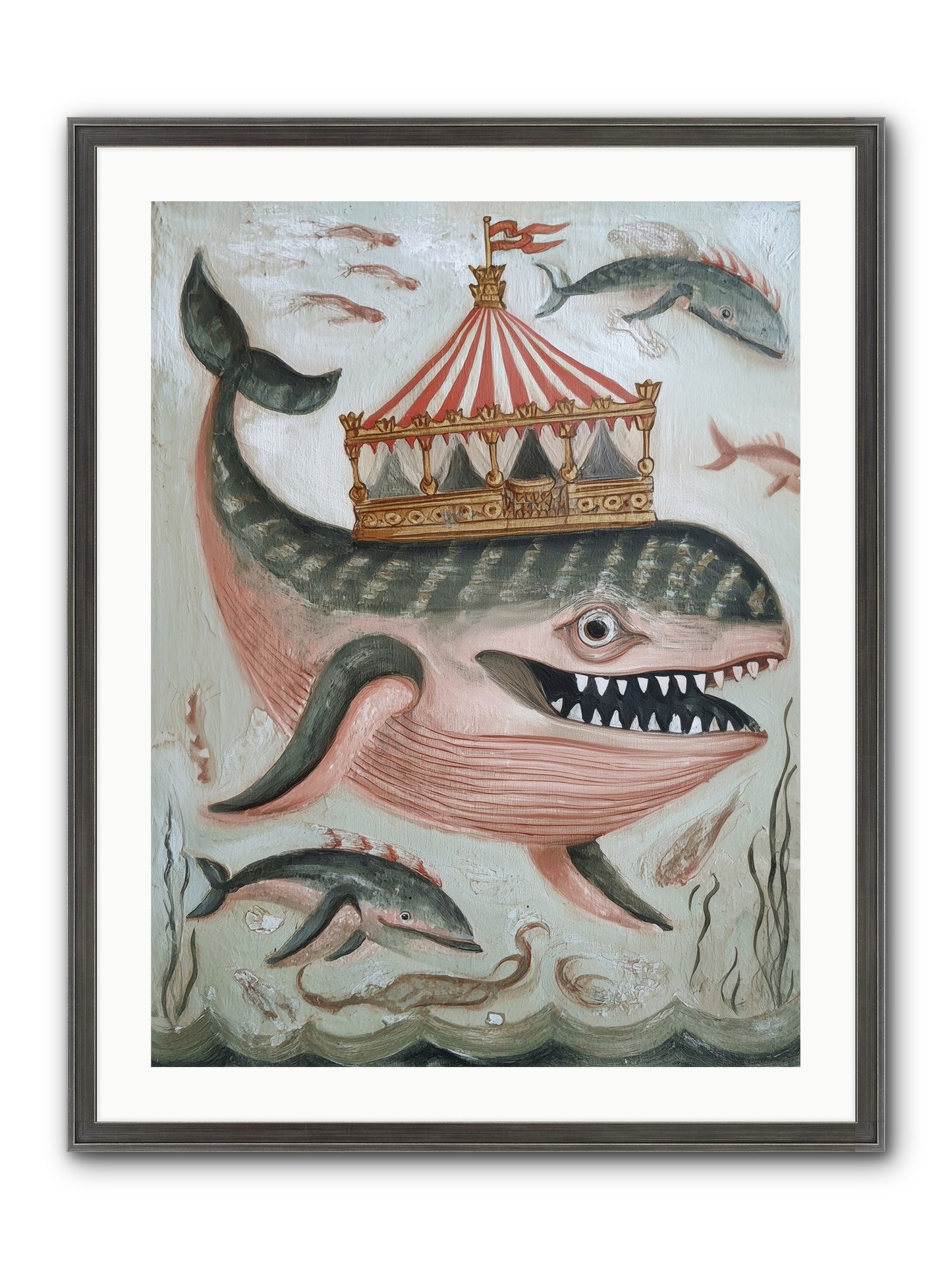 Song Of The Deep Framed Print - Slimwoods Black/Silver 24x32