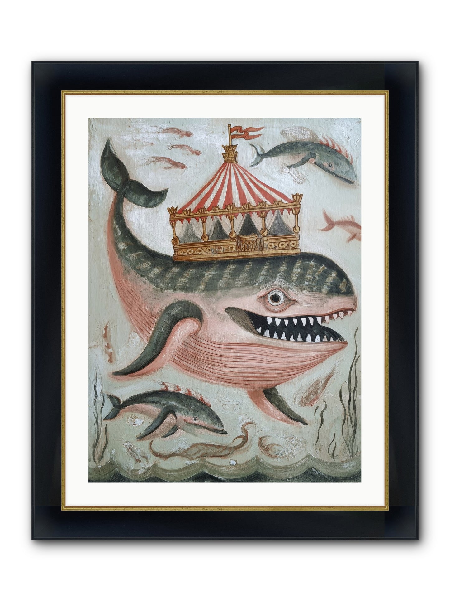 Song Of The Deep Framed Print - Wide Black w/Gold 24x32