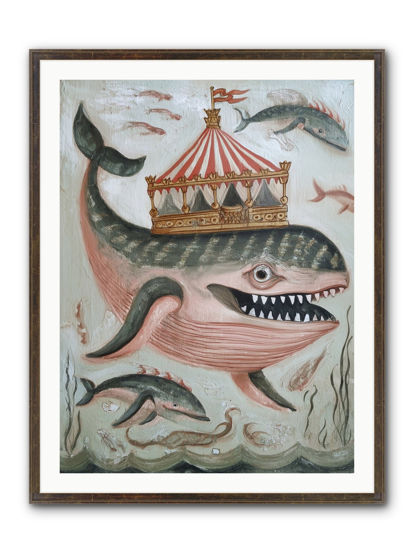 Song Of The Deep Framed Print - Slimwoods Black/Gold 30x40