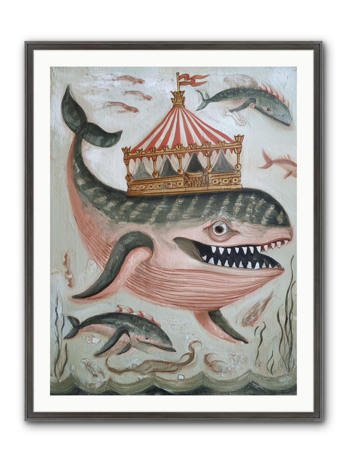 Song Of The Deep Framed Print - Slimwoods Black/Silver 30x40