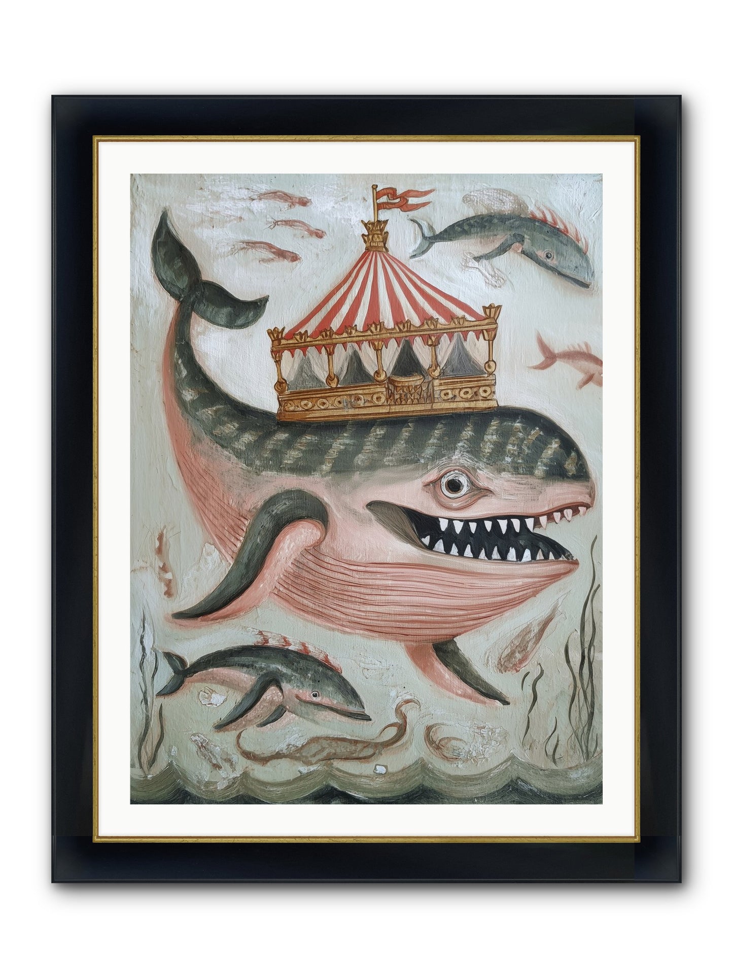 Song Of The Deep Framed Print - Wide Black w/Gold 30x40