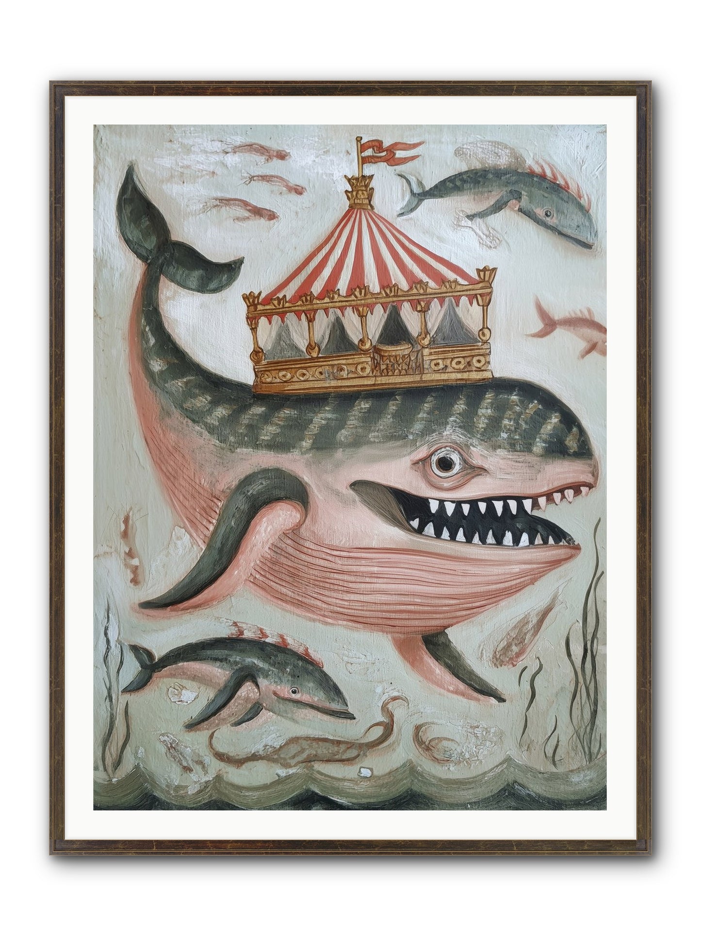 Song Of The Deep Framed Print - Slimwoods Black/Gold 36x48