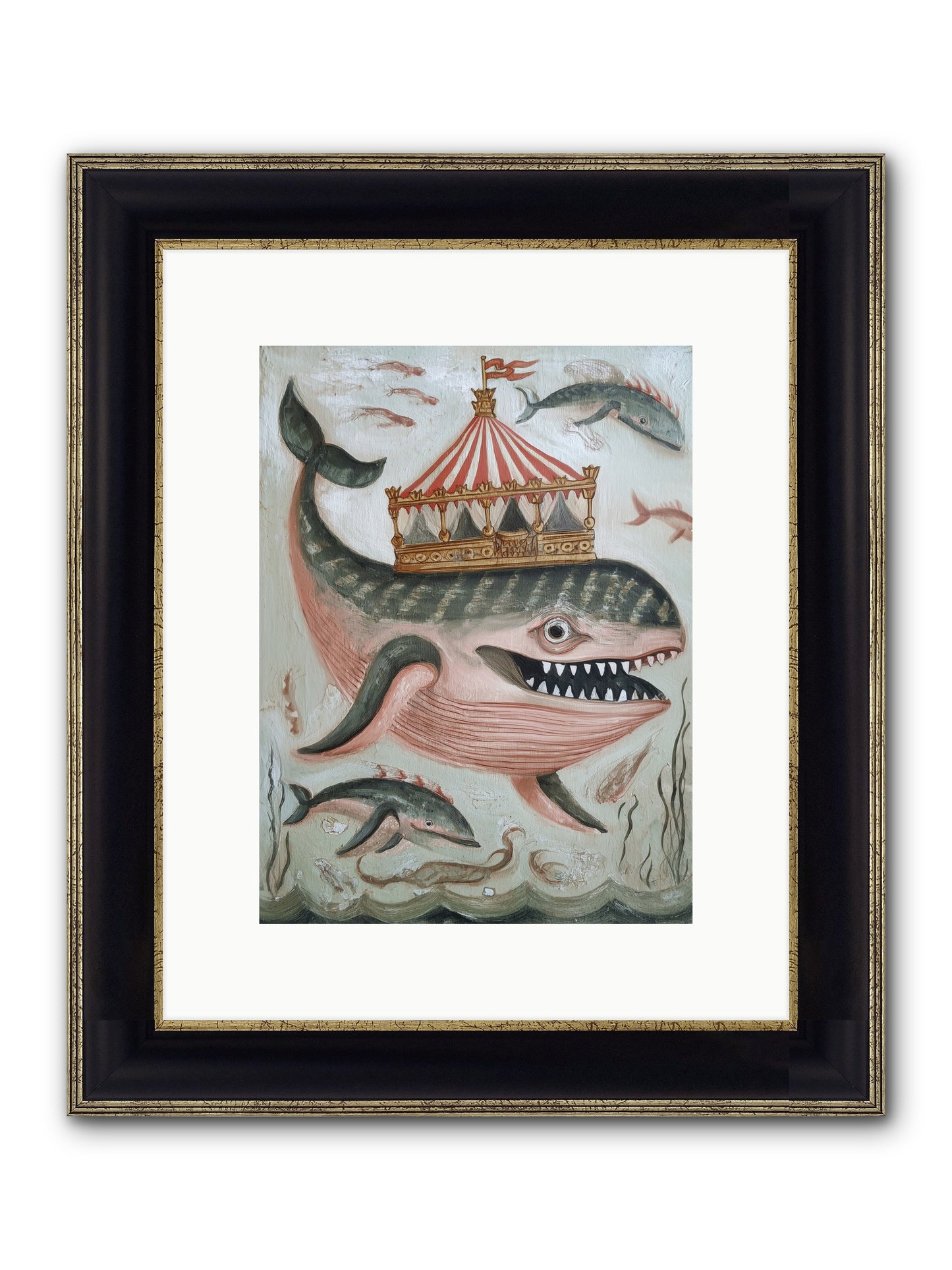 Song Of The Deep Framed Print - Black & Gold 9x12