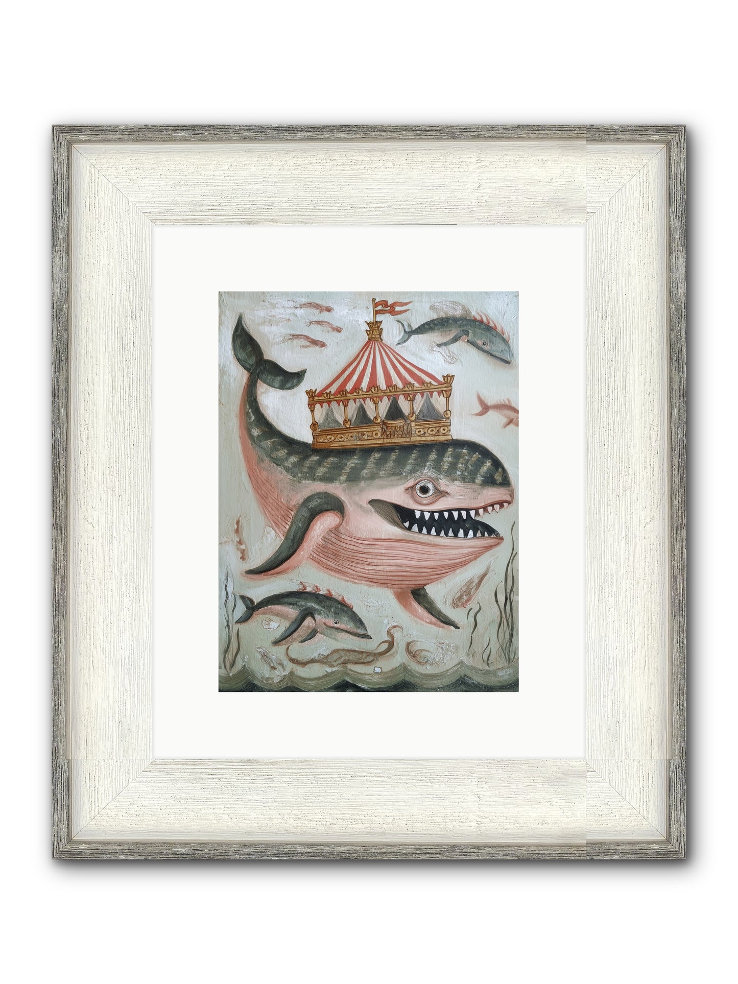 Song Of The Deep Framed Print - Driftwood White 9x12