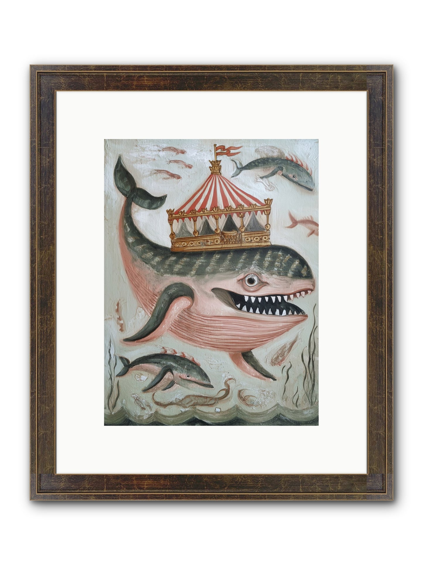 Song Of The Deep Framed Print - Slimwoods Black/Gold 9x12