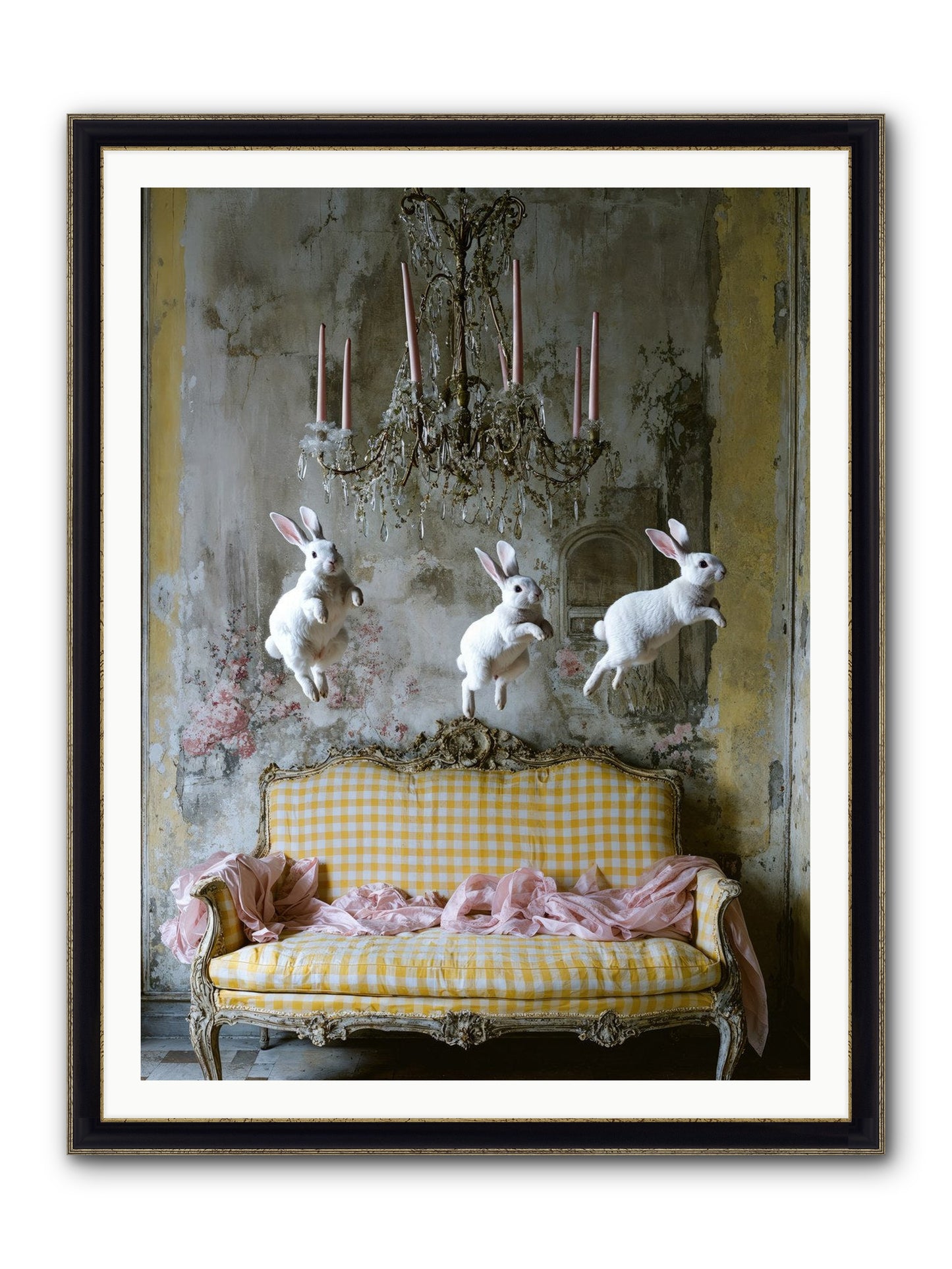 Songs From Hidden Meadows Framed Print - Black & Gold 36x48
