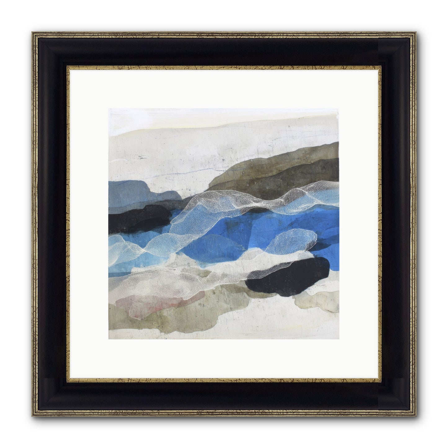 Sonnet Framed Print - Black & Gold 12x12